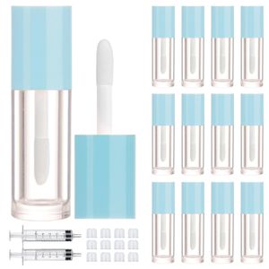 12 tubos vacíos de brillo de labios de 0.08 onzas líquidas con recipientes de brillo de labios de
