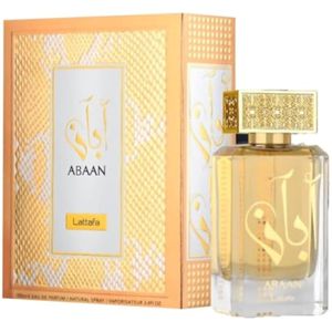 Lattafa Abaan Eau de Parfum Spray para Unisex, 3.4 onzas