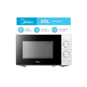 Horno Microonda Midea 20ts Mecánico MW-MN120WAR1 Blanco