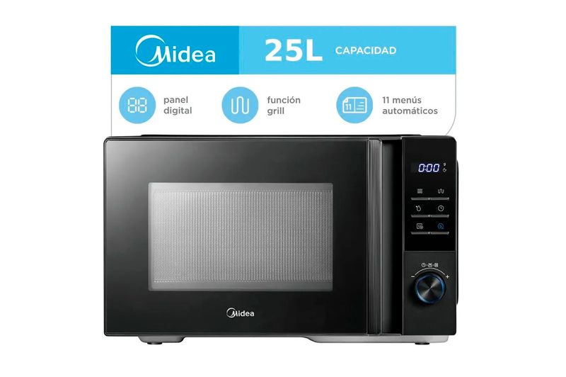 Horno Microonda Midea 25ts Digital MW-DG125BAR1 Negro