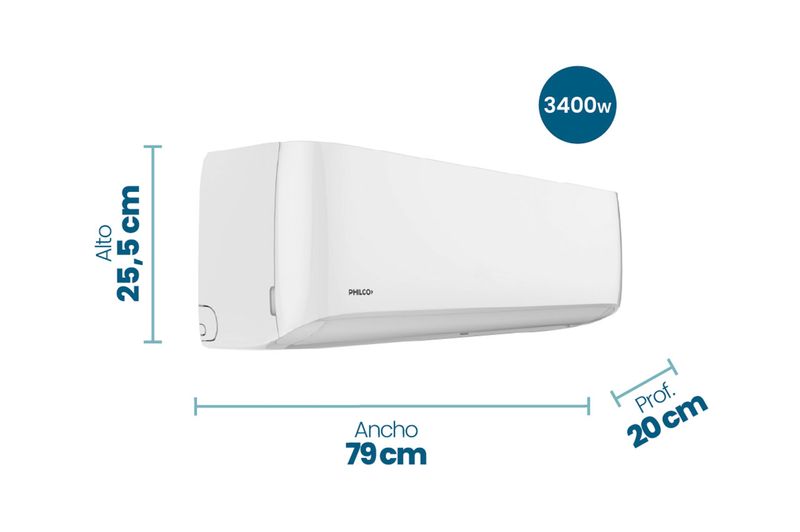 Aire acondicionado Philco Split Frío/Calor 2924F 3400W PHS32HA4CN