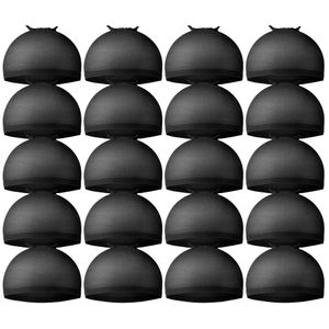 Teenitor Gorra de peluca, gorra de peluca negra, 20 gorras de peluca, gorras de medias negras,