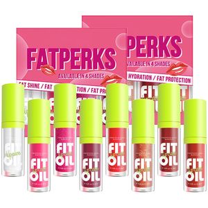 Aceite de labios hidratante, cepillo grande, esmalte de labios brillante y transparente, aceite