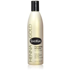 ShiKai Henna Gold Highlighting Shampoo (12 oz) | El abrillantador hidratante para el cabello mejora