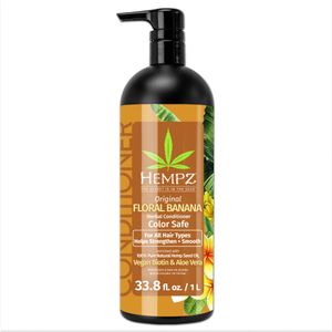 Hempz Acondicionador de biotina – Original Light Floral &amp; Banana – Para el crecimiento y