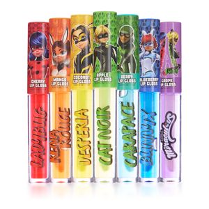Miraculous Zag Heroez Lipgloss Collection - Juego de 7 brillos labiales con emocionantes sabores de