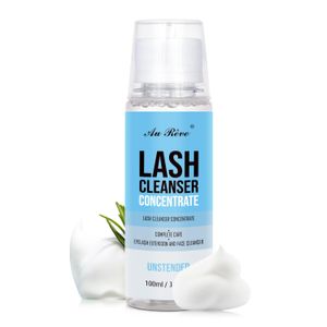 Champú concentrado de pestañas de 3.4 fl oz/3.4 fl oz, limpiador de pestañas concentrado sin aceite,