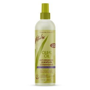 Vitale Aceite de oliva Vitale acondicionador antirotura sin enjuague de 12 onzas líquidas, blanco,