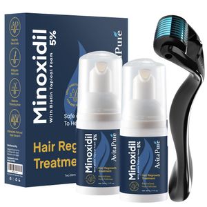 Espuma de minoxidil Yuaben para hombres y mujeres: 5% infundida con biotina, extra fuerza,