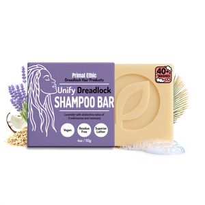 Vegan Loc Shampoo Bar – Champú clarificador de rastas de lavanda sin residuos, hecho para el cuidado