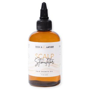 Bask &amp; Lather Aceite estimulador del crecimiento del cabello, mezcla de menta prensada en frío y