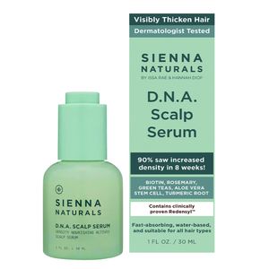 Sienna Naturals - D.N.A. - Suero para el crecimiento del cabello para adelgazar el cabello,