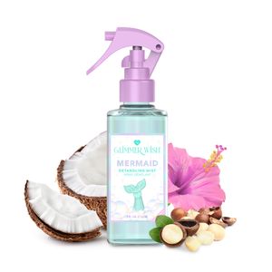 Glimmer Wish Espray desenredante de cabello de sirena, acondicionador sin enjuague para niños y