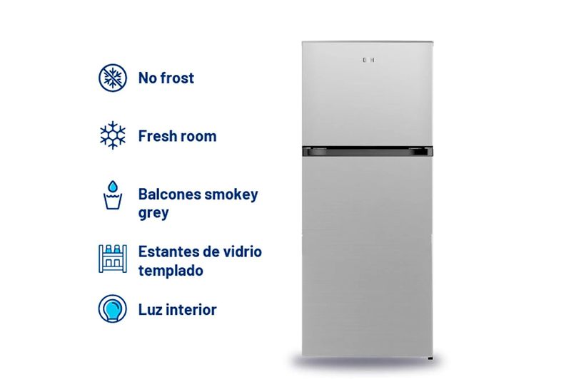 Heladera No Frost BGH BRT405I1A 404L Inox