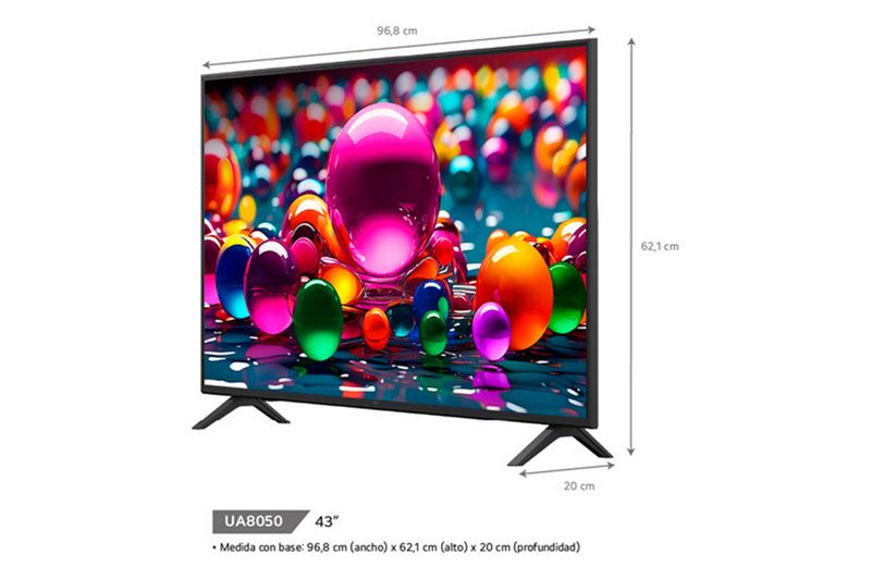 Smart TV 43” UHD 4K con AI Thinq LG 43UA8050PSA