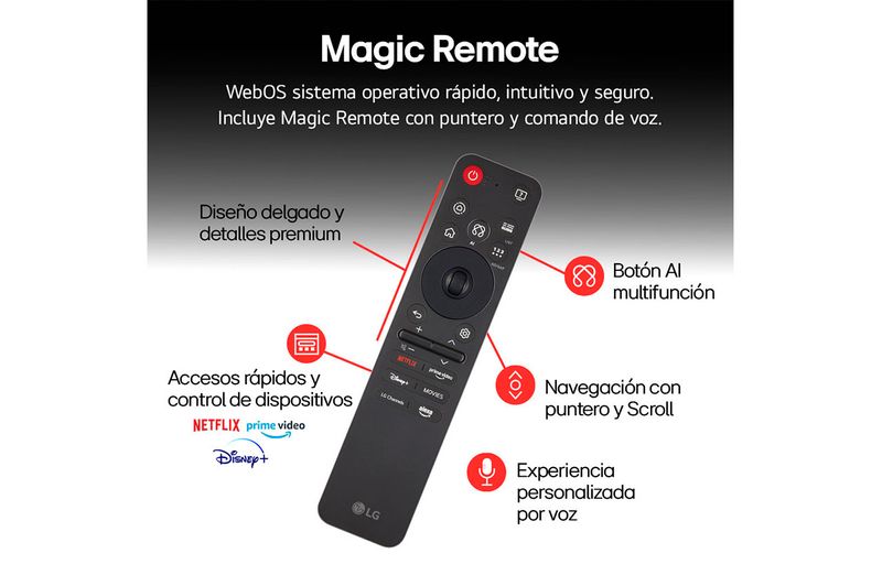 Smart TV 43” UHD 4K con AI Thinq LG 43UA8050PSA