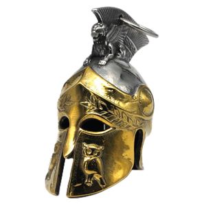Motocicleta Biker Roman Gladiator Warrior Spartan Helmet Guardian Bell Luck Gremlin Ride Bell Hanger