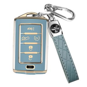 Funda para llave de automóvil con llavero, protección de 5 botones, apta para Jeep | Grand Cherokee