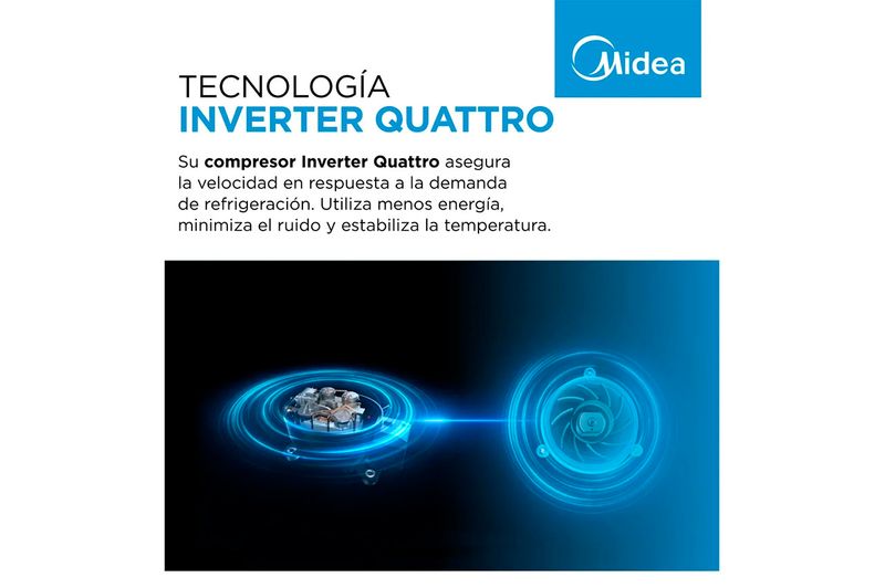 Heladera Inverter Midea MDRT385MTF46AD 266Lts Inox