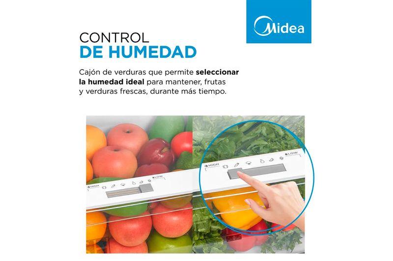 Heladera Inverter Midea MDRT385MTF46AD 266Lts Inox
