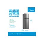 Heladera Inverter Midea MDRT385MTF46AD 266Lts Inox