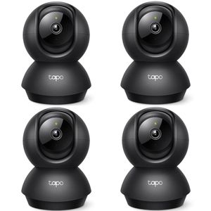 Kit x4 Cámaras de seguridad Interior TP-Link TAPO C201 Full HD Detección por IA y Llanto de Bebé