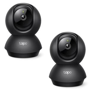 Kit x2 Cámaras de seguridad Interior TP-Link TAPO C201 Full HD Detección por IA y Llanto de Bebé