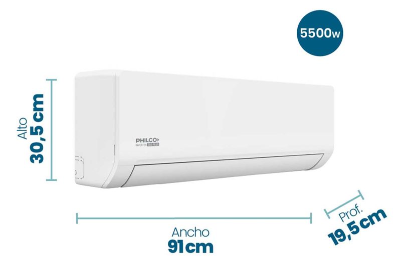Aire Acondicionado Philco Split Inverter 5500W 4730F Frío/Calor PHIN55HA2ANAire Acondicionado Philco Split Inverter 5500W 4730F Frío/Calor PHIN55HA2AN
