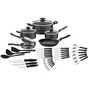 Batería de Cocina de Aluminio Antiadherente Gris Grafito 38 Piezas