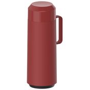 Termo Exata de Plástico Rojo con Tapa Rosca 1L