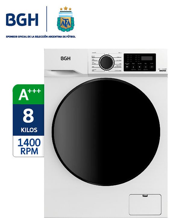 Lavarropas-Inverter-Carga-Frontal-BGH-8Kg-BWFE08W24AR-Blanco