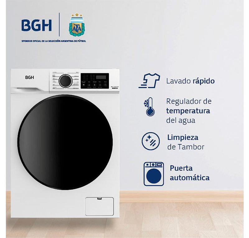 Lavarropas-Inverter-Carga-Frontal-BGH-8Kg-BWFE08W24AR-Blanco