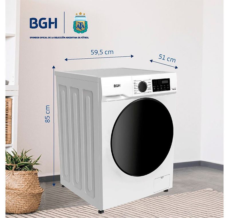 Lavarropas-Inverter-Carga-Frontal-BGH-8Kg-BWFE08W24AR-Blanco