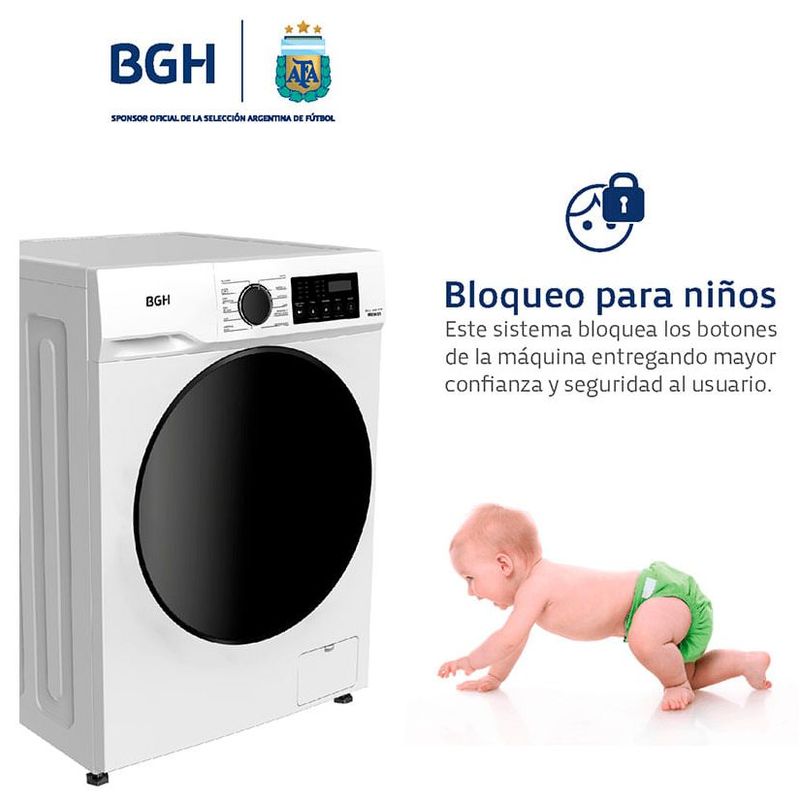 Lavarropas-Inverter-Carga-Frontal-BGH-8Kg-BWFE08W24AR-Blanco