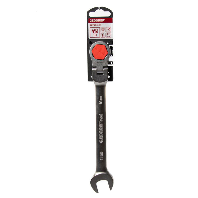 Gedore Red: Llave Combinada Articulada Con Crique 19 Mm