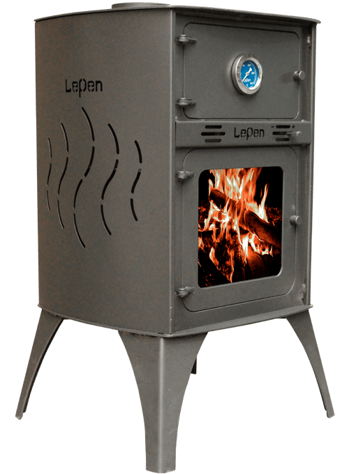 Calefactor a leña moquehue 13500 kcal con horno con cenicero Lepen