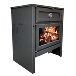 Calefactor a leña 27000 kcal con horno (61,8 x 33,8 cm horno) Lepen