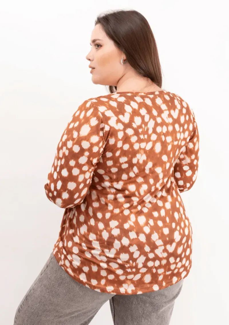 Remera de modal escote redondo - Eugenia Bambi Talle XL - Haya Paz