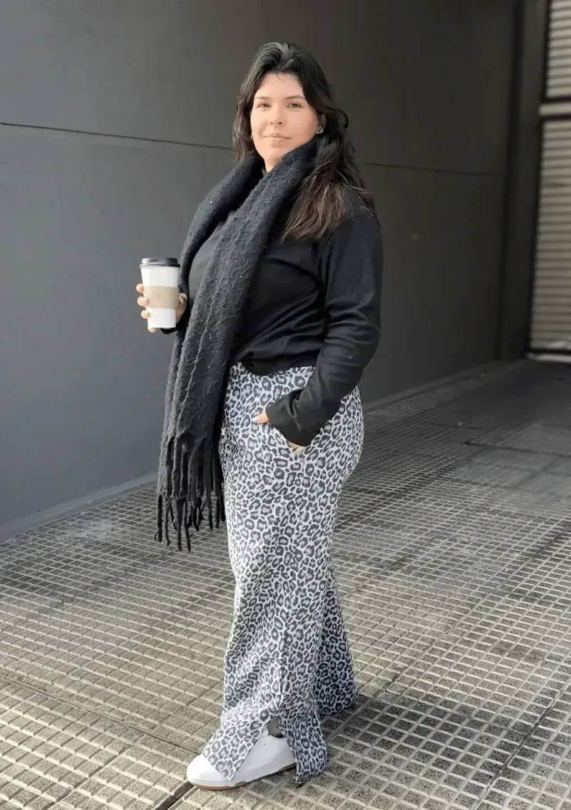 Pantalón Lucy de rústico - Animal print Talle L - Haya Paz