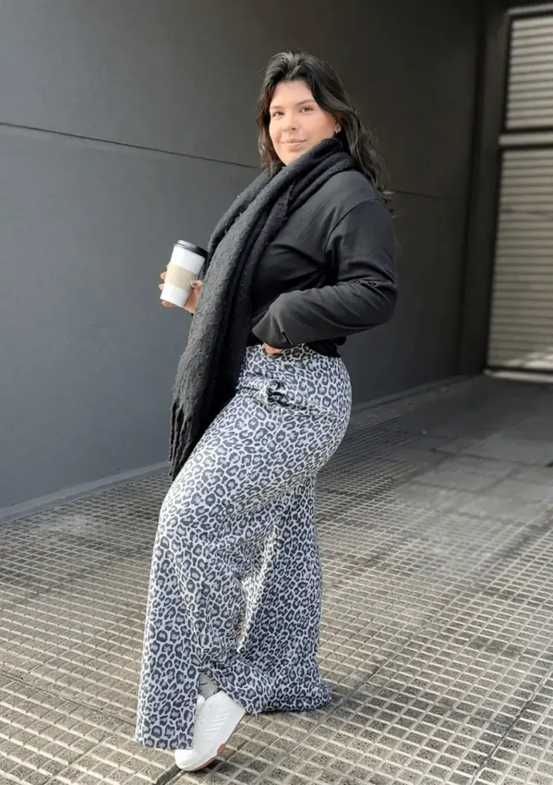 Pantalón Lucy de rústico - Animal print Talle L - Haya Paz