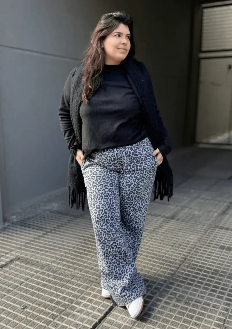 Pantalón Lucy de rústico - Animal print Talle L - Haya Paz