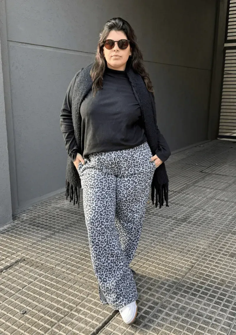 Pantalón Lucy de rústico - Animal print Talle L - Haya Paz