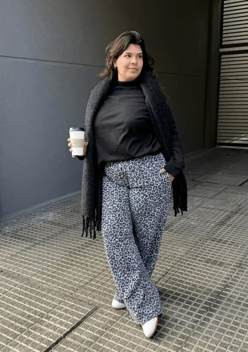 Pantalón Lucy de rústico - Animal print Talle L - Haya Paz
