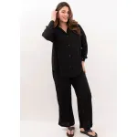 Pantalón de lino - Bruna negro Talle M - Haya Paz