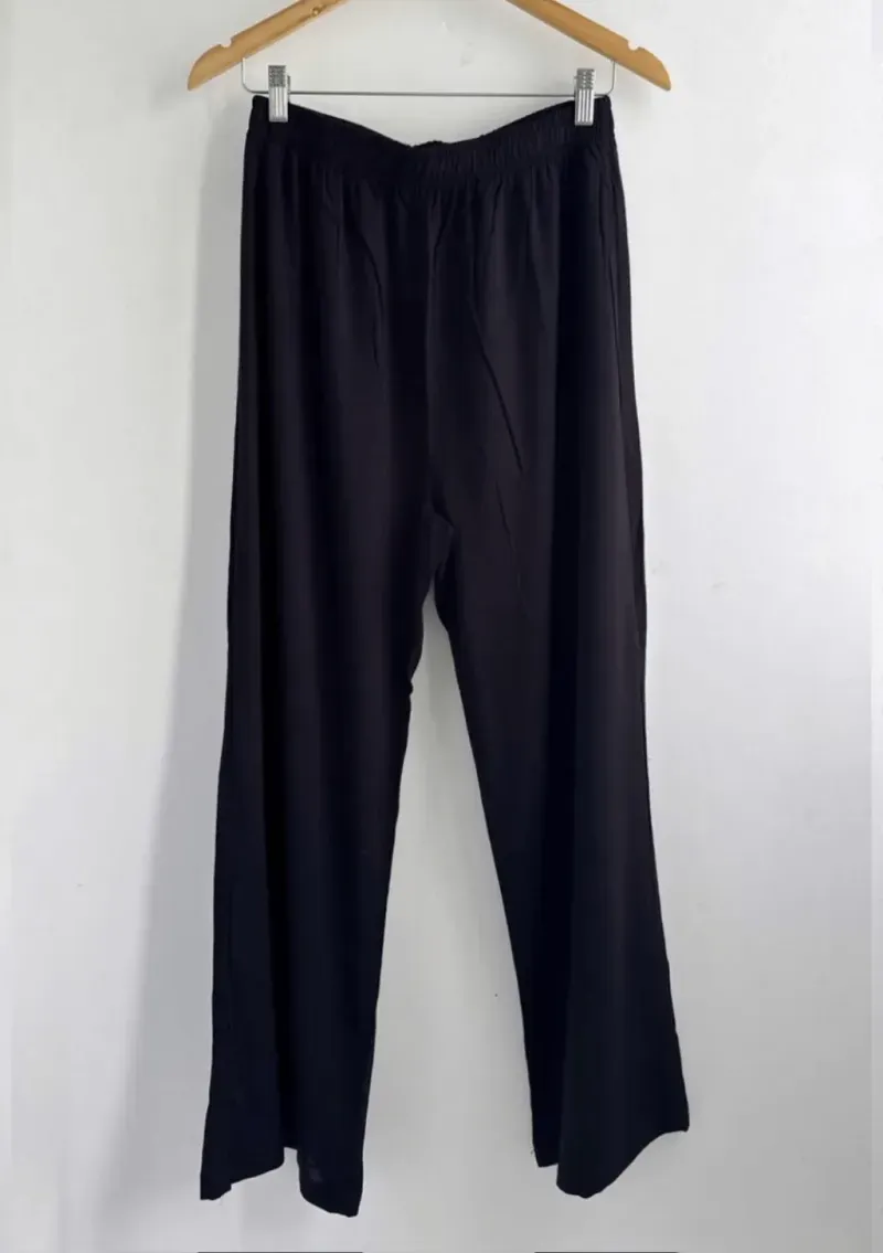 Pantalón de lino - Bruna negro Talle M - Haya Paz