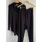 Pantalón de lino - Bruna negro Talle M - Haya Paz