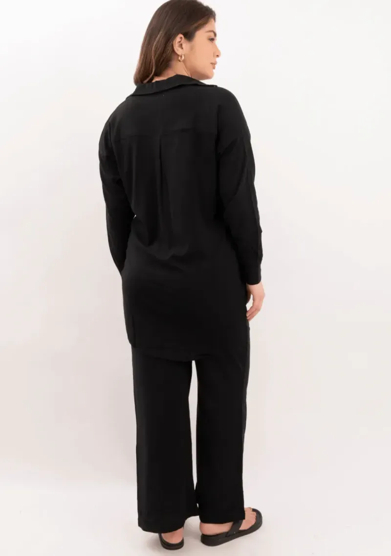 Pantalón de lino - Bruna negro Talle M - Haya Paz