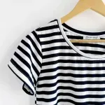 Remera Maga rayado Azul Marino - Morley Talle M - Haya Paz
