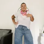 Remera Red algodón - Lena Blanca Talle L - Haya Paz