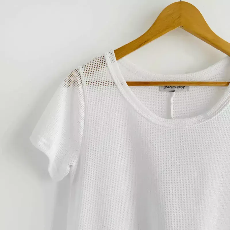 Remera Red algodón - Lena Blanca Talle L - Haya Paz